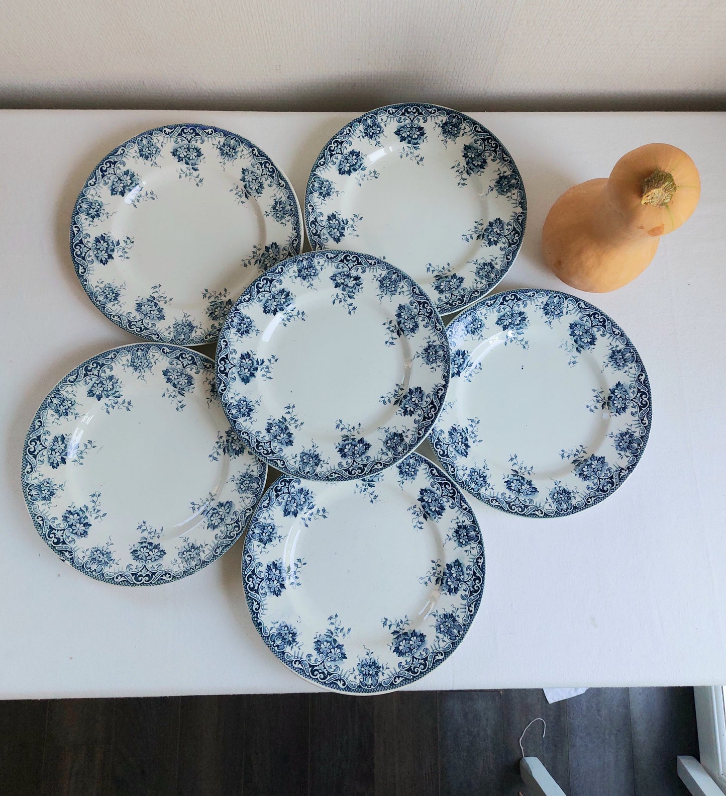 Lot de 6 assiettes plates Terre de Fer par St Amand