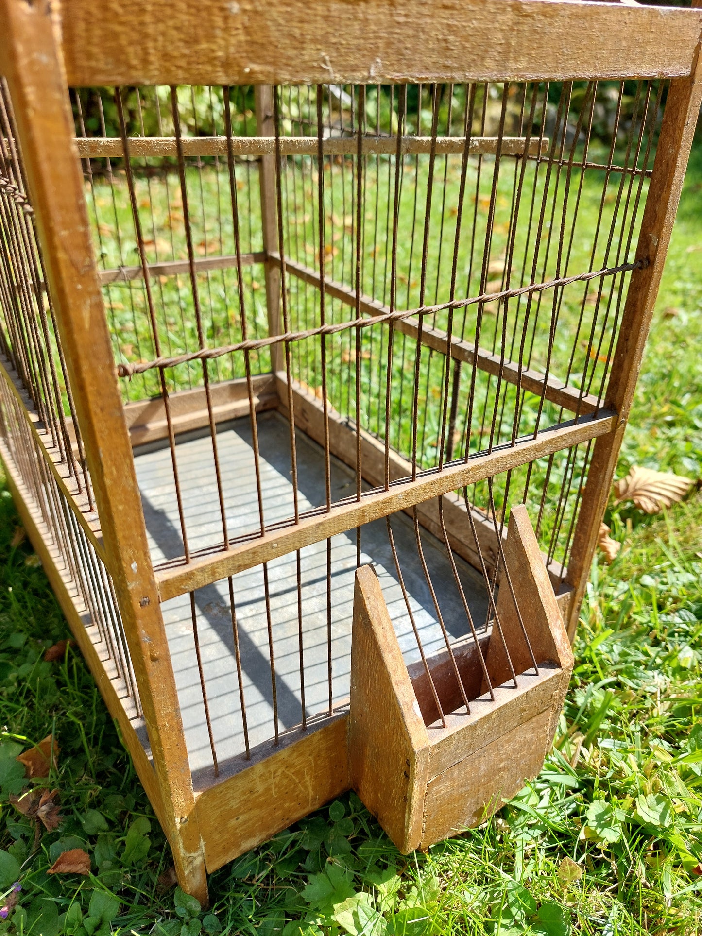 Cage à oiseaux ancienne en bois