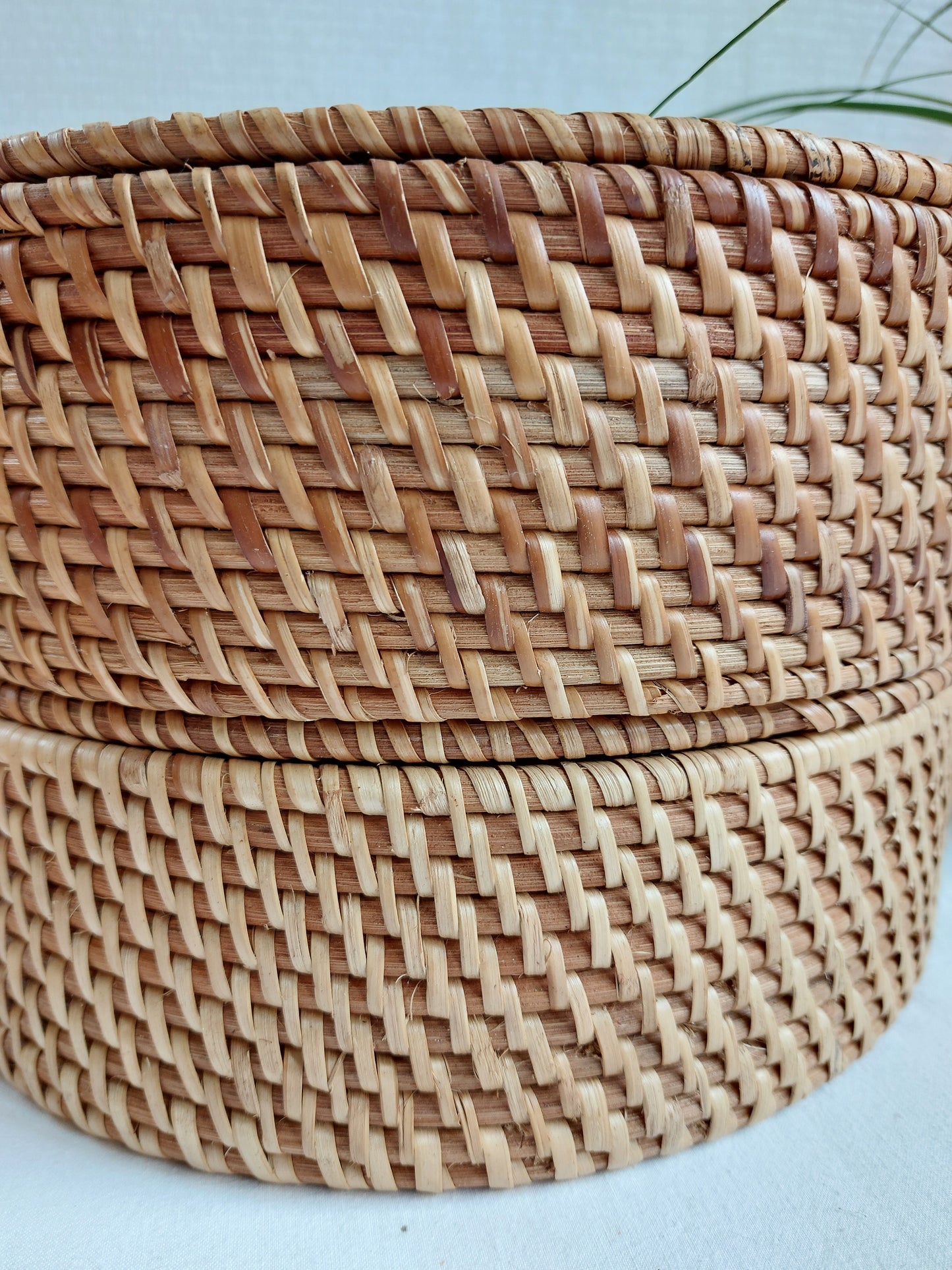Boîte ronde en osier RATTAN