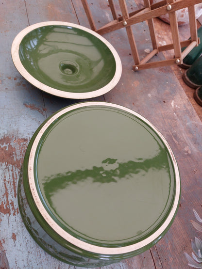 Soupière verte olive