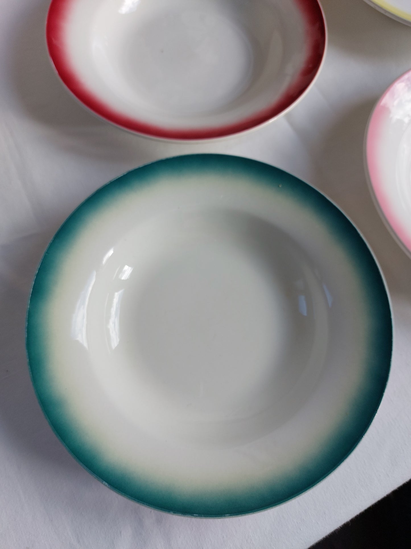 Lot de 4 assiettes creuses Digoin & Sarreguemines