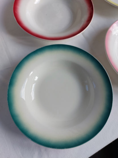 Lot de 4 assiettes creuses Digoin & Sarreguemines