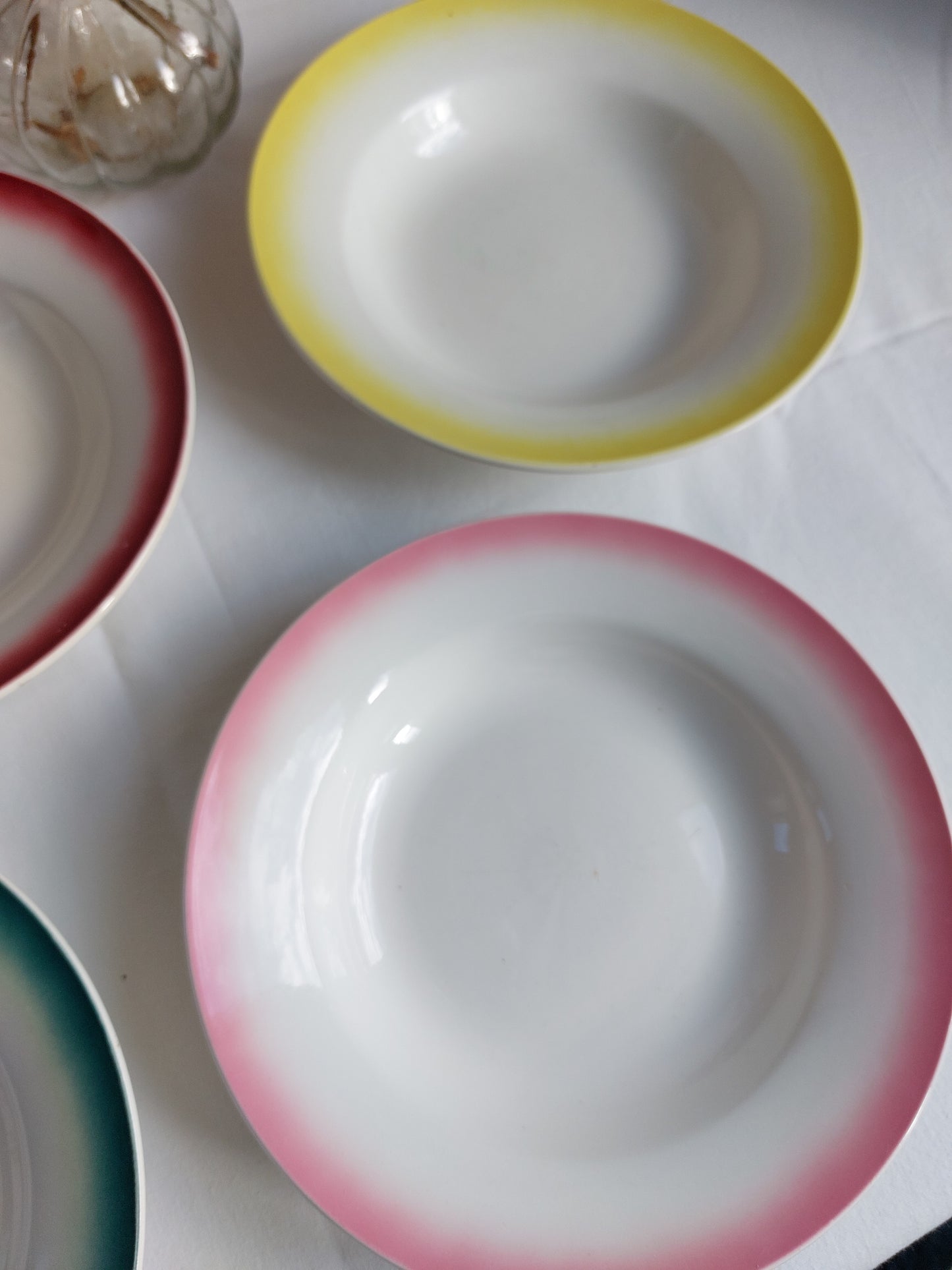 Lot de 4 assiettes creuses Digoin & Sarreguemines