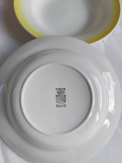 Lot de 4 assiettes creuses Digoin & Sarreguemines