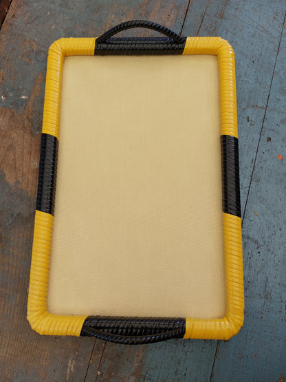 Plateau "scoubidou" vintage