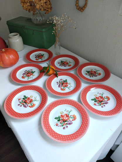 Lot de 8 assiettes à dessert "Katie Alice"