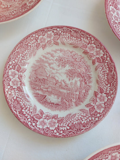 Lot de 7 assiettes J.Broadhurst Ironstone