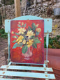 Huile sur panneau "Bouquet jaune"