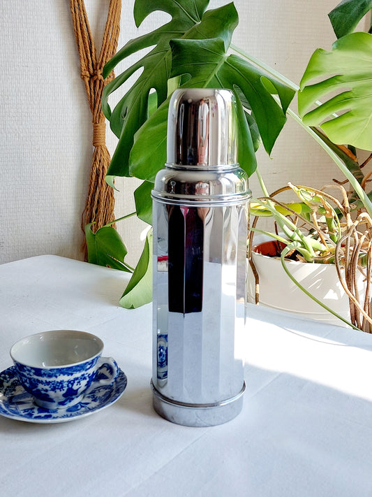 Bouteille thermos chromée vintage Thermid Stable France