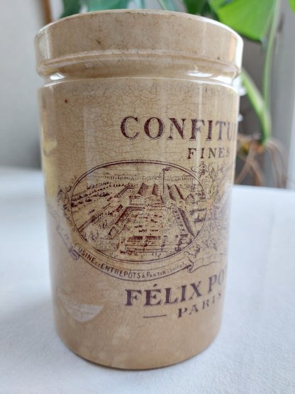 Ancien pot à confiture Félix Potin - Lunéville
