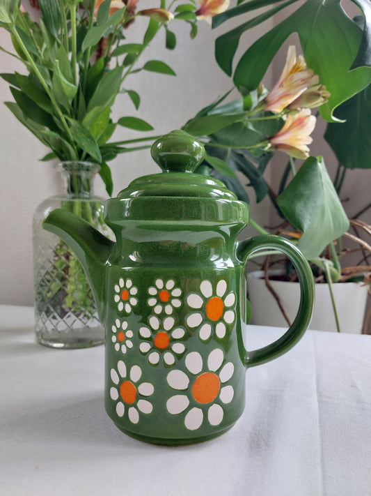 Cafetière à fleurs vintage