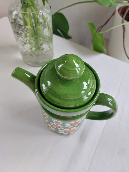 Cafetière à fleurs vintage