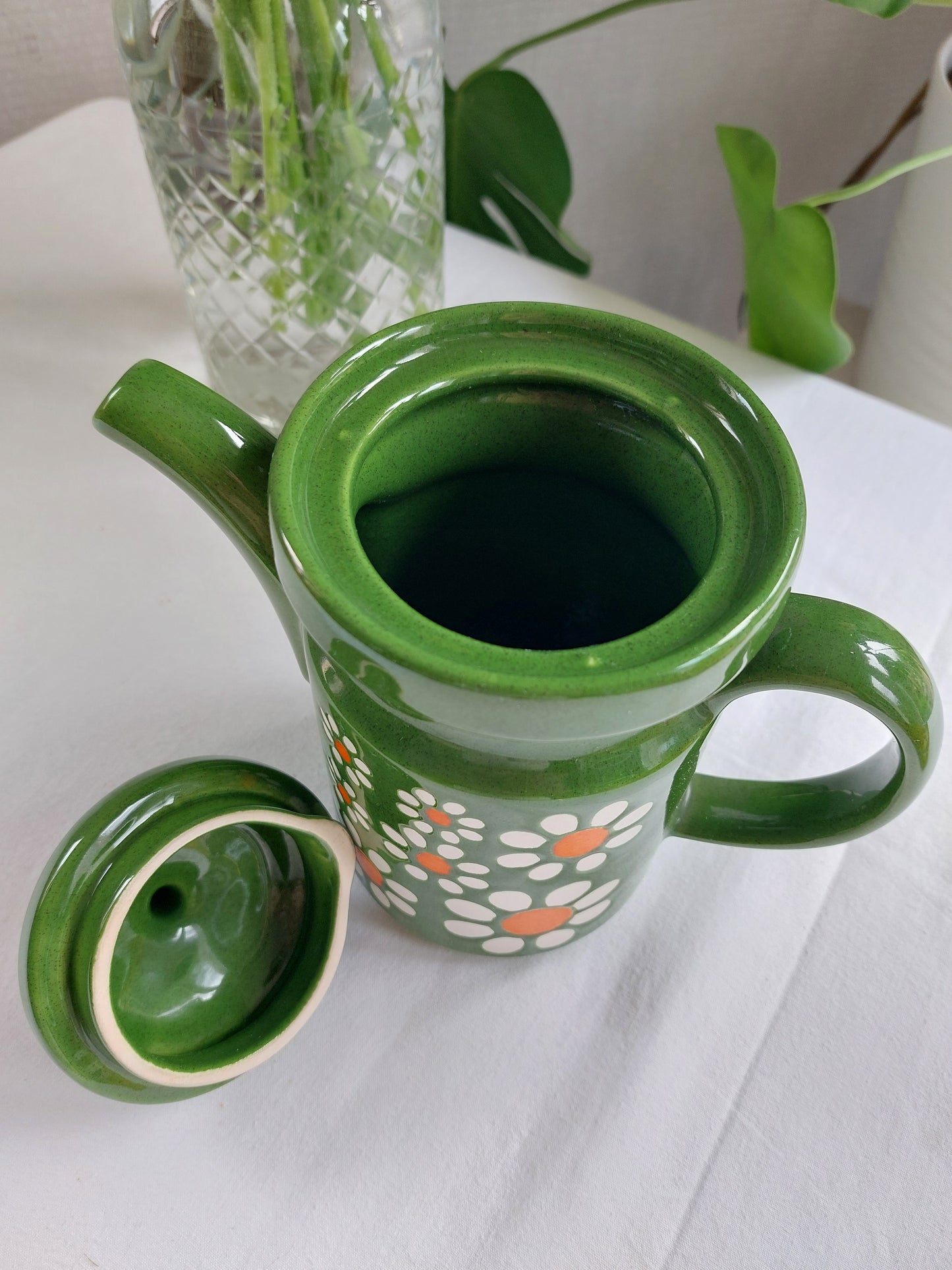 Cafetière à fleurs vintage