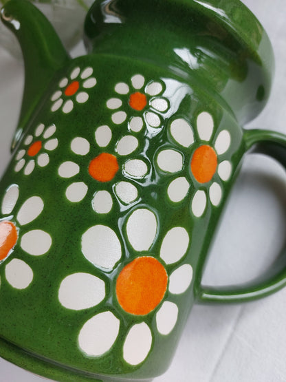 Cafetière à fleurs vintage