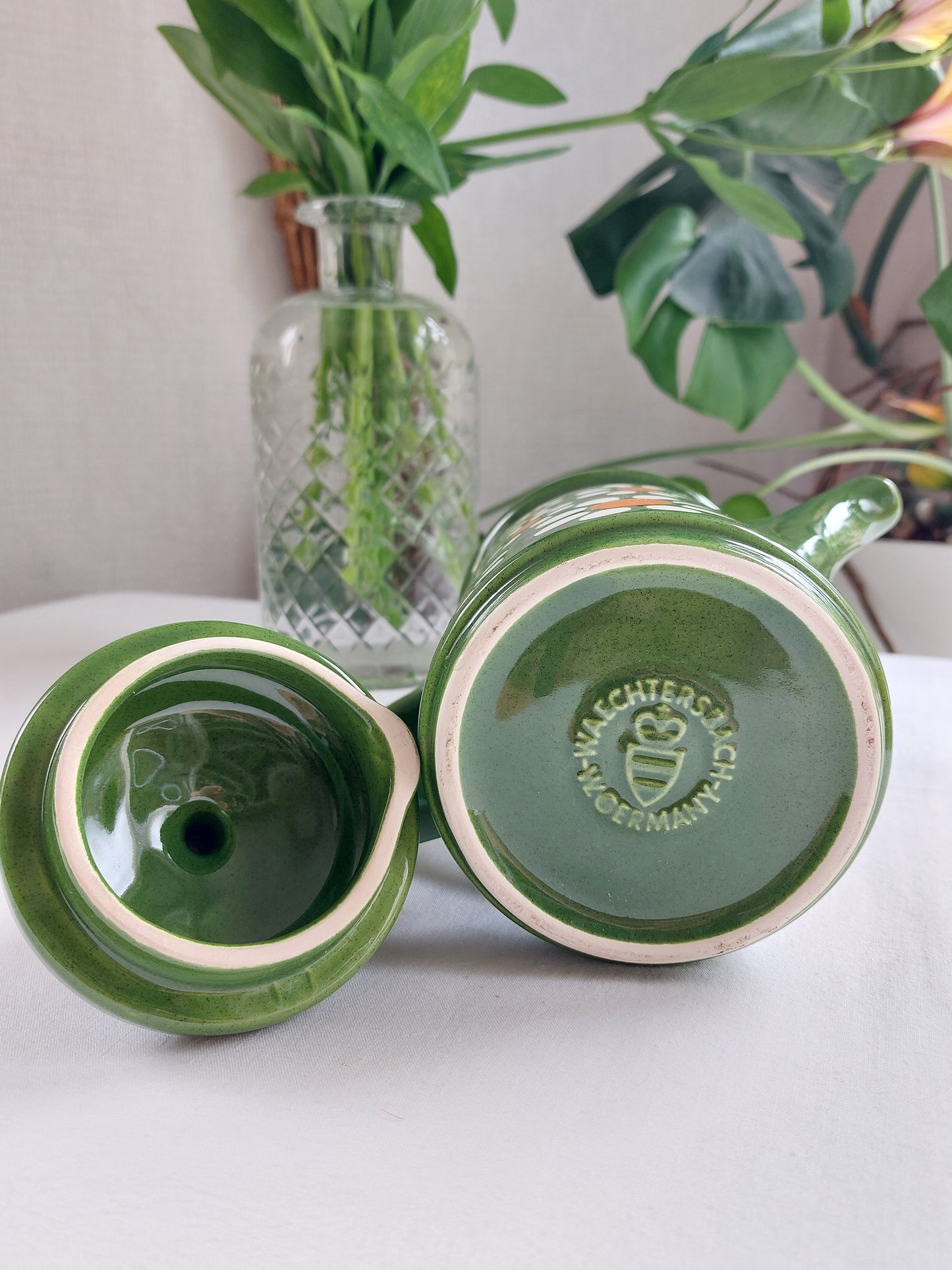Cafetière à fleurs vintage