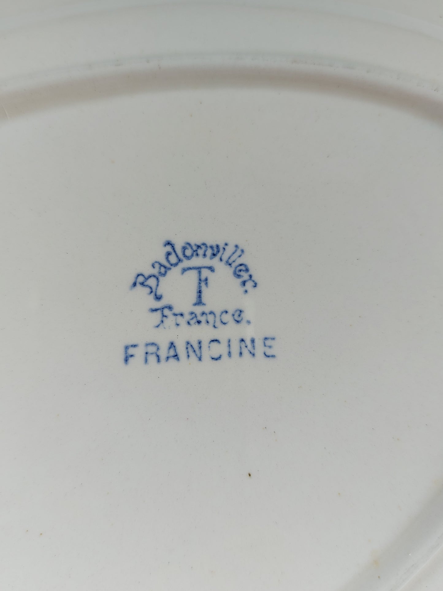Plat ovale faïence Badonviller modèle Francine