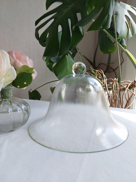 Cloche ancienne de jardin en verre