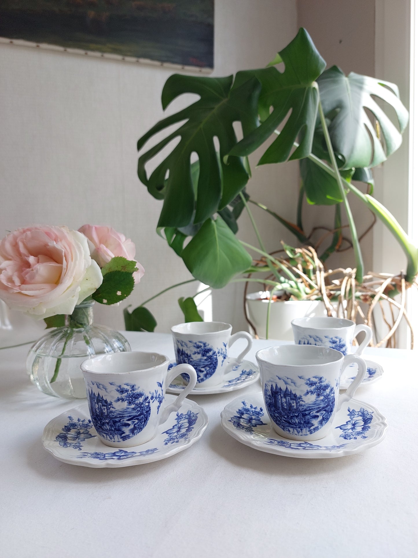 Lot de 4 tasses à café Sarreguemines