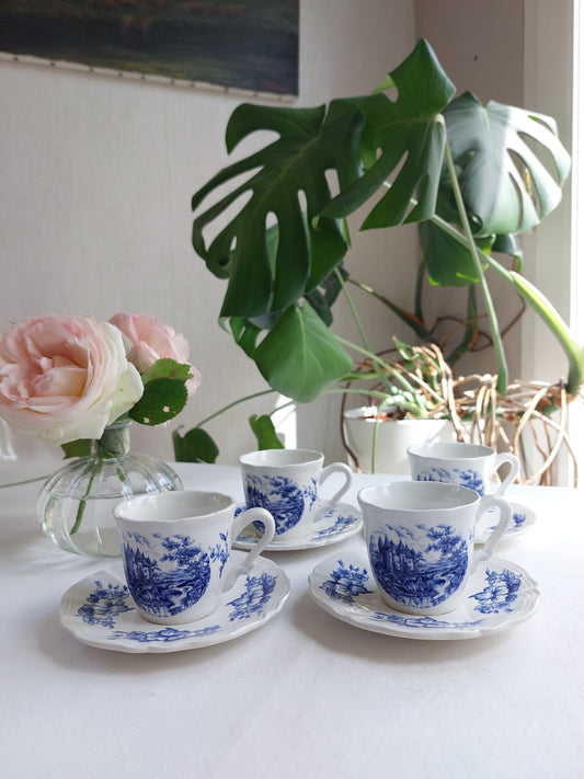 Lot de 4 tasses à café Sarreguemines