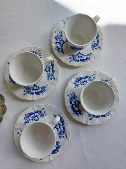 Lot de 4 tasses à café Sarreguemines