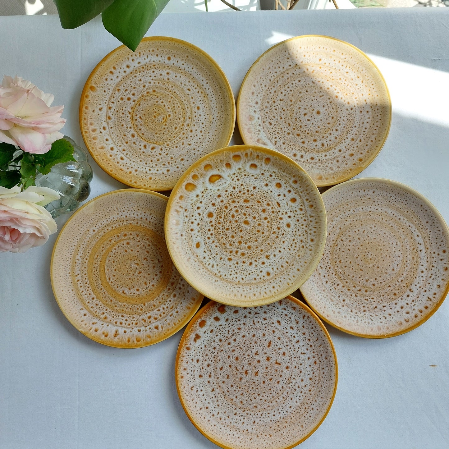Lot de 6 assiettes à dessert Niderviller modèle "Fauve"