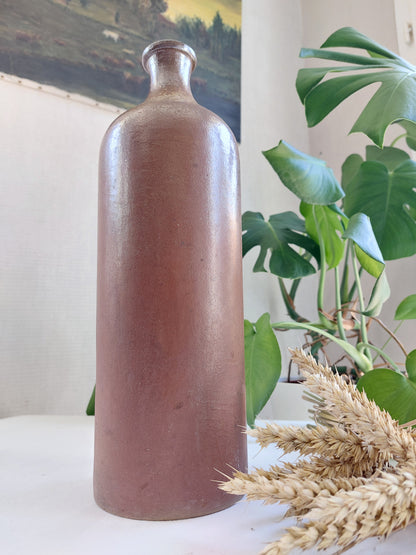 Grande bouteille en grès fabrication artisanale début XXème