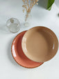 Lot de 2 assiettes rose saumon
