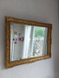 Miroir ancien cadre bois doré stuc