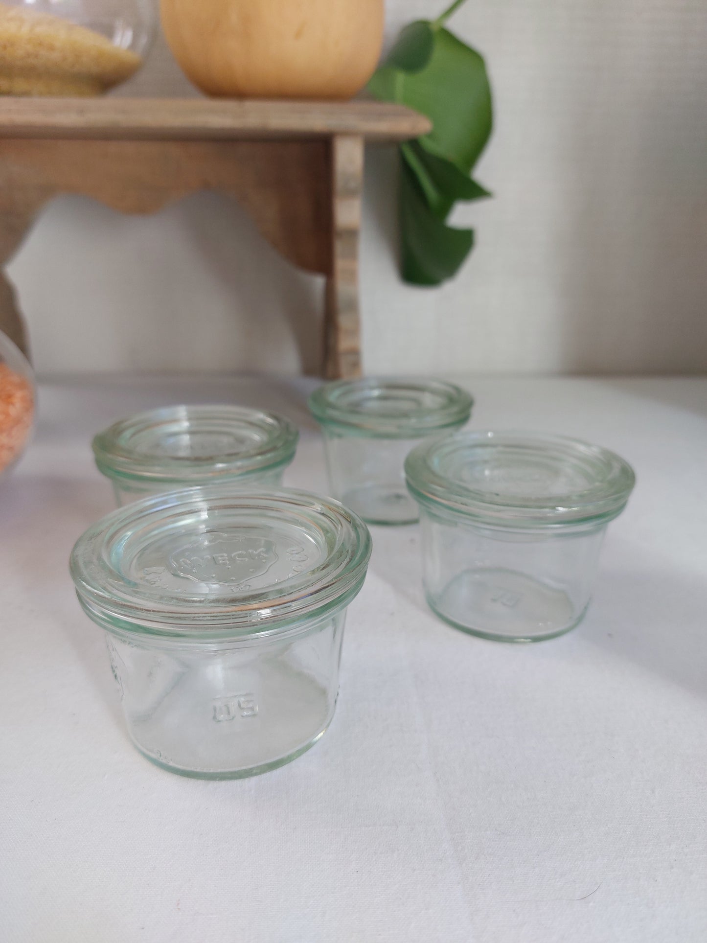 Lot de 4 petits bocaux WECK