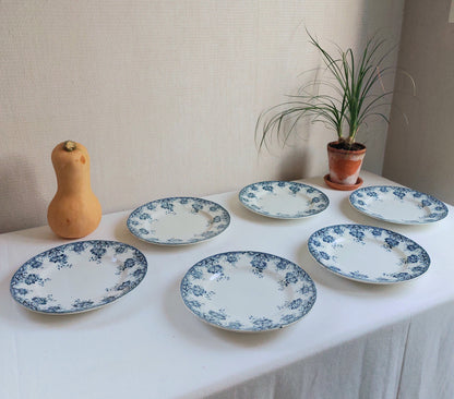 Lot de 6 assiettes plates Terre de Fer par St Amand