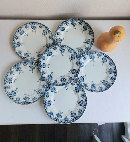Lot de 6 assiettes plates Terre de Fer par St Amand