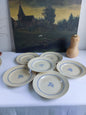 Lot de 6 assiettes à dessert anciennes BOCH F. La Louvière