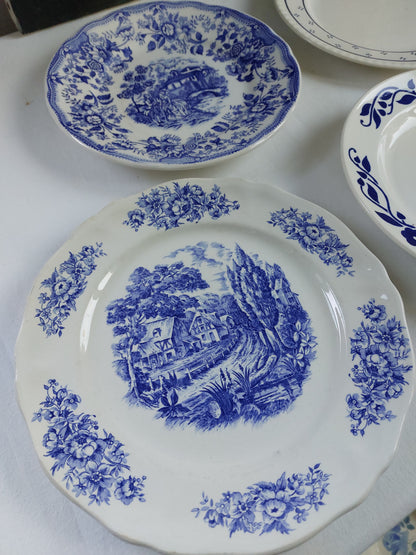 Lot de 6 assiettes plates dépareillées