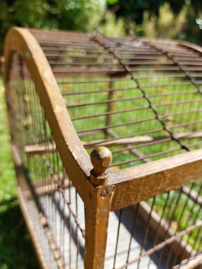 Cage à oiseaux ancienne en bois