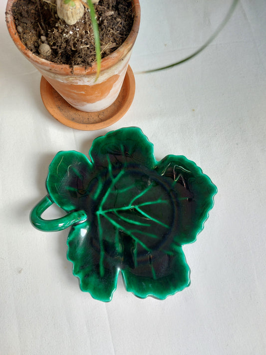 Vide poche vintage feuille de vigne