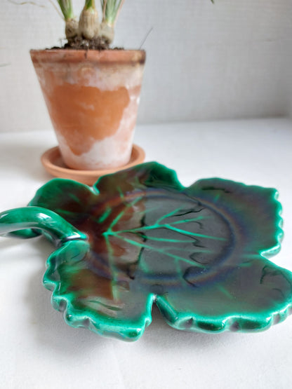 Vide poche vintage feuille de vigne