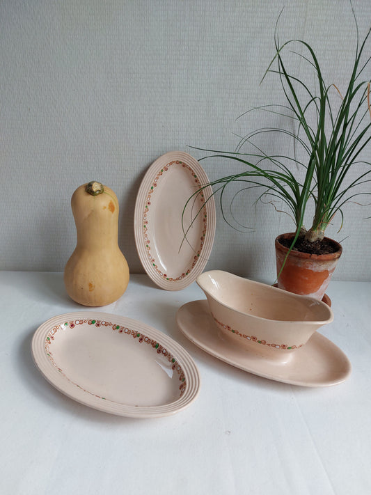 Saucière et 2 raviers LONGWY modèle « Betty »
