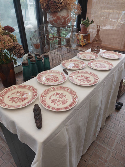 Lot de 8 assiettes plates anglaises by Mason’s modèle « Manchu »