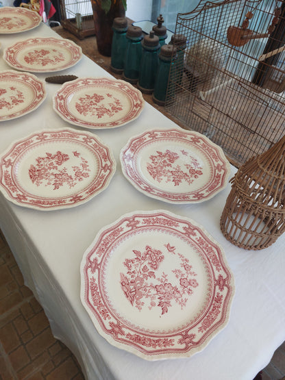 Lot de 8 assiettes plates anglaises by Mason’s modèle « Manchu »