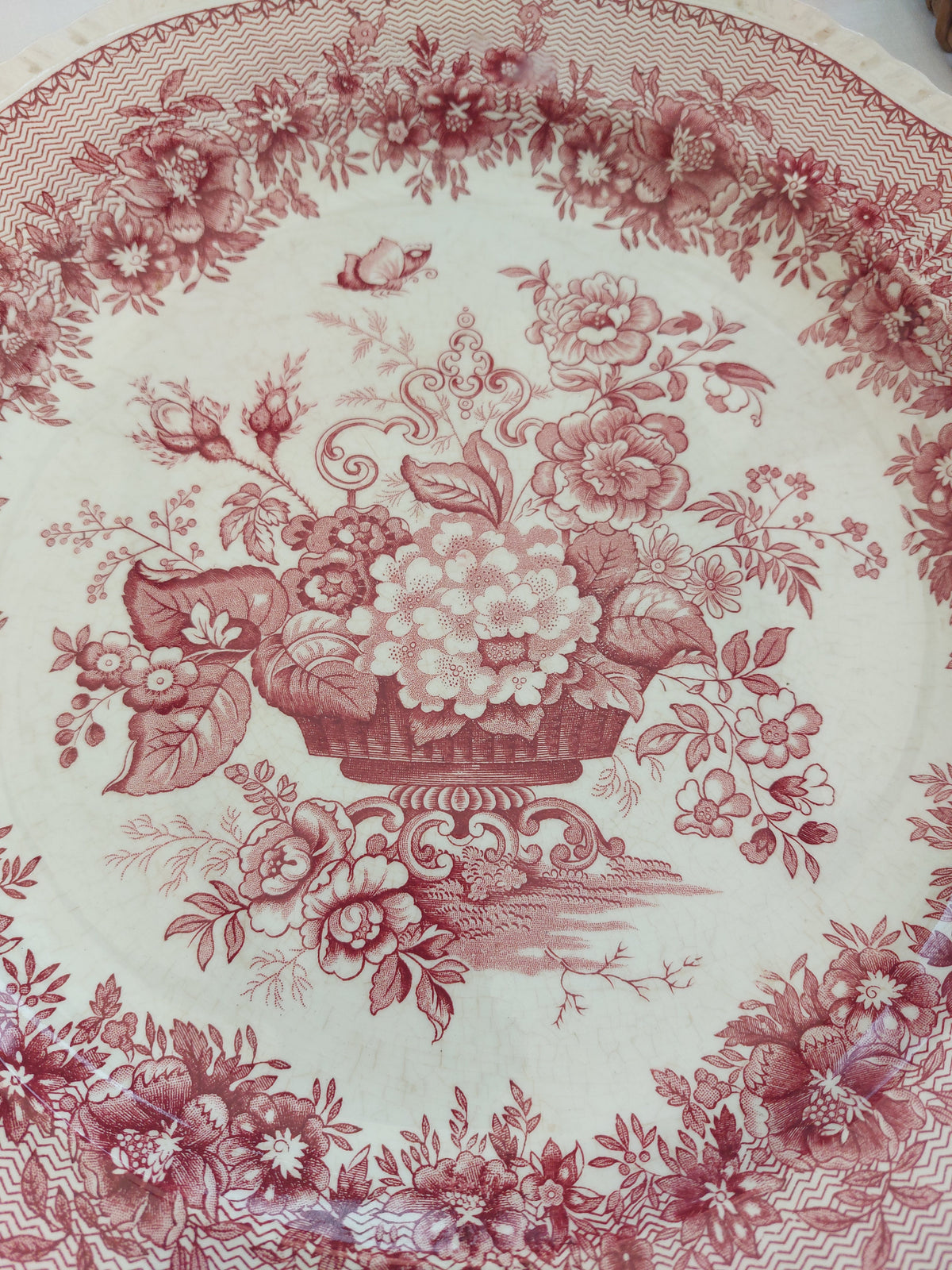 Plat rond en céramique anglaise Mason’s modèle Ascot