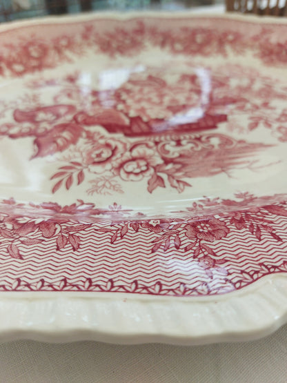 Plat ovale en céramique anglaise Mason’s modèle Ascot