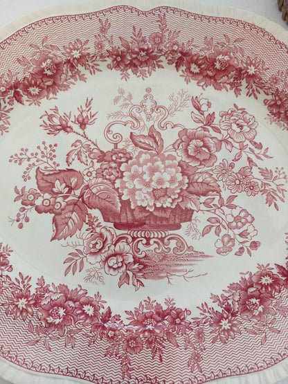 Plat ovale en céramique anglaise Mason’s modèle Ascot