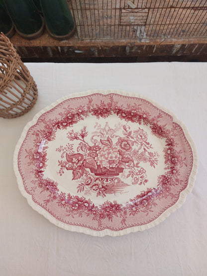 Plat ovale en céramique anglaise Mason’s modèle Ascot