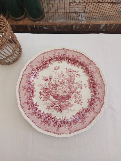 Plat rond en céramique anglaise Mason’s modèle Ascot