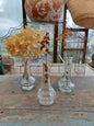 Lot de 3 soliflores en verre moulé