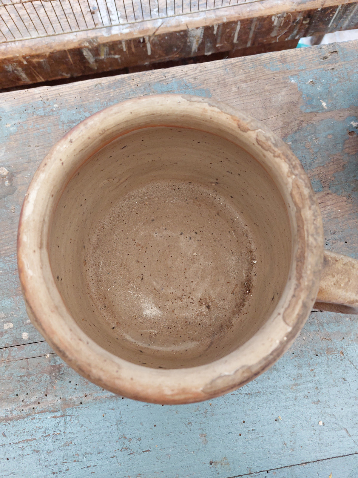 Pot ancien en grès art populaire