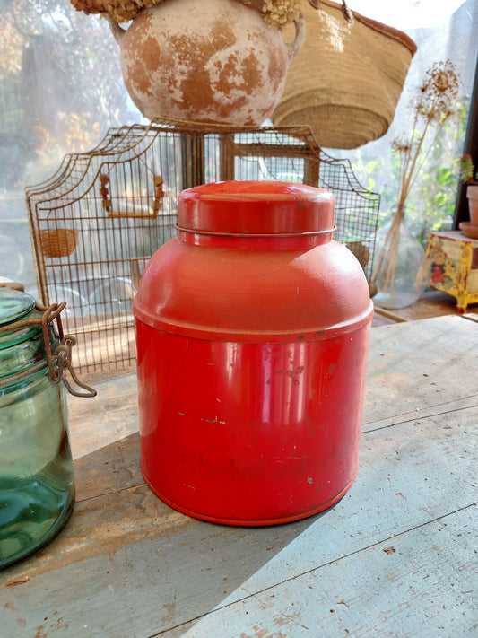 Grande boîte à thé rouge « Betjeman & Barton »