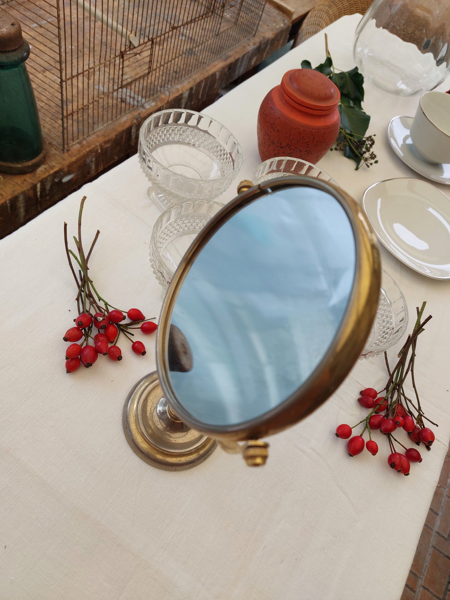 Ancien psyché de table