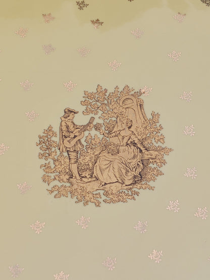 Plat rond en porcelaine jaune Revol