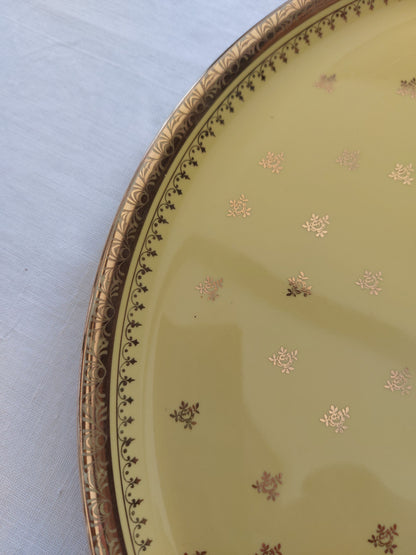 Plat rond en porcelaine jaune Revol